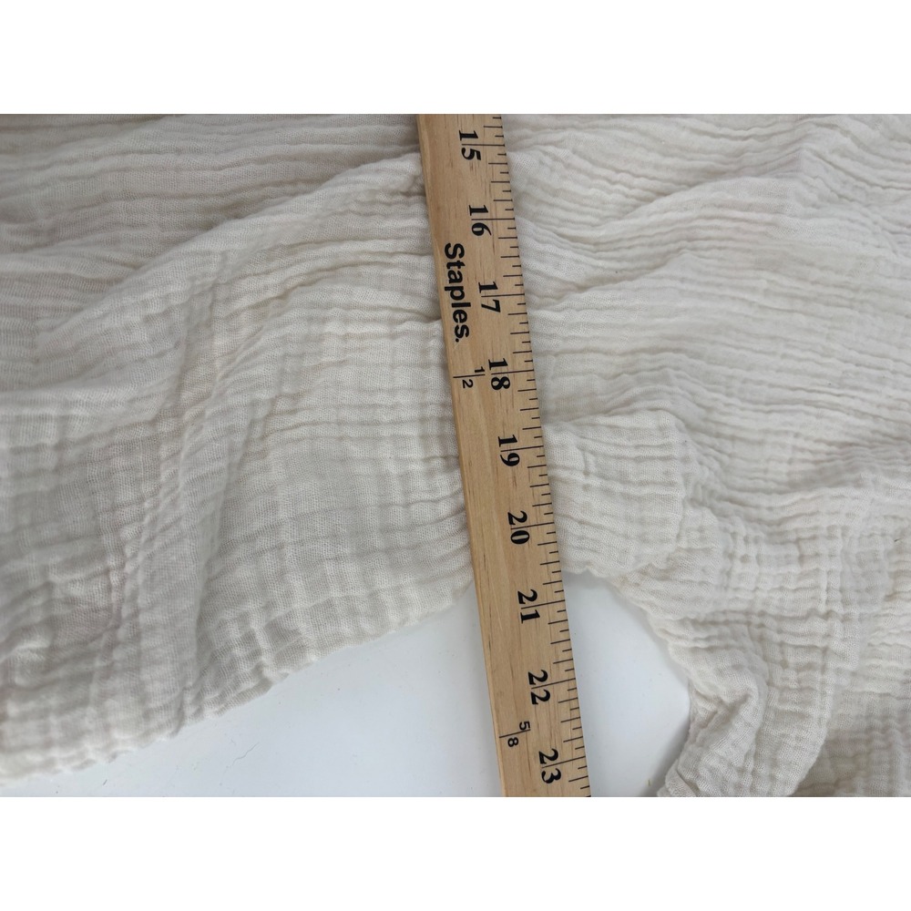 Johnny Was CALME Cream Cotton Gauze Open Front Cardigan Wrap M/L Q40318-N - Picture 3 of 5
